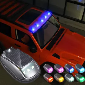 Solar Wireless No Drill Cab LED Lights Solar-Powered Truck Cab Lights With Remote Control For Car Truck SUV Roof Car Lighting Accessories