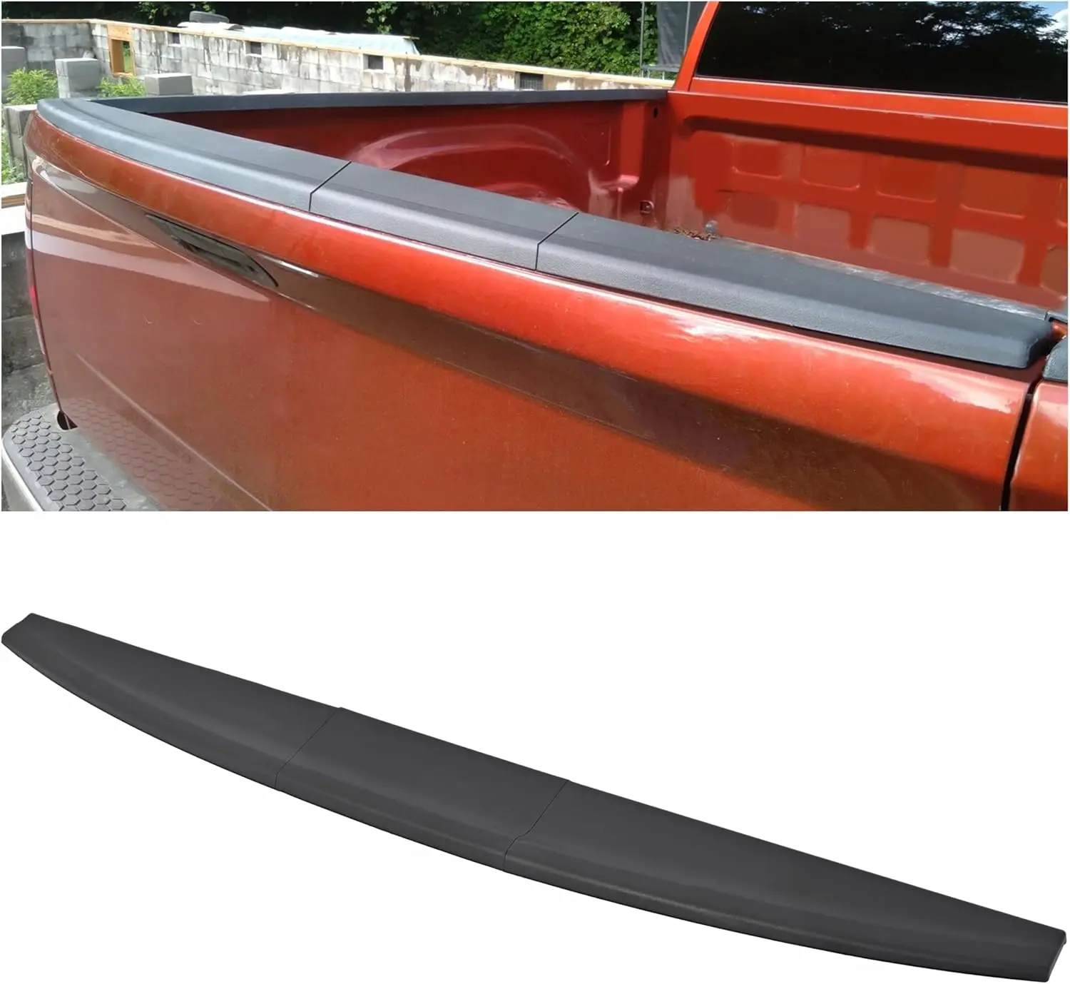 Tailgate Molding Cap Spoiler Compatible with 2009-2019 Dodge Ram 1500 2500 3500 Classic Replacement for CH1909100 55372052AH 6502632 926-578 Tail Gate Cover Top Protector Lip Trim (3Pcs)