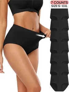 S-4XL,Women‘s Seamless High-Waist Triangle Panties, Elegant Comfortable Breathable Stretch Briefs,Women's Underwear, Essential Basic Women‘s Lingerie, All Seasons