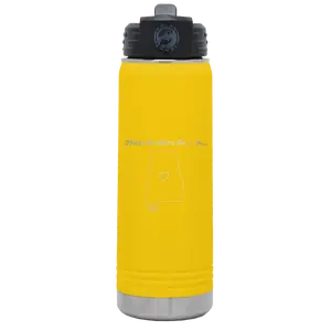 Alabama Heart 20 oz Water Bottle | Yellow