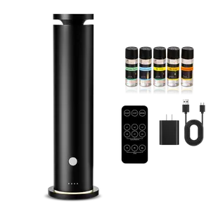 Fussion- Scent Diffuser- Kit| anhydrous essential oil diffuser | Cold-Air Diffusion | home aromatherapy diffuser | remote control with timer | quiet aromatherapy diffuser + Includes Top 5 Luxury Hotel-Inspired Fragrance Oils (20ml)