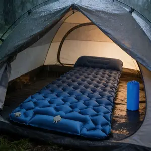 Portable Waterproof Inflatable Sleeping Pad, No Pump Quick Inflate, Durable and Wear-Resistant, Compact Storage, Enhance Outdoor Camping Experience