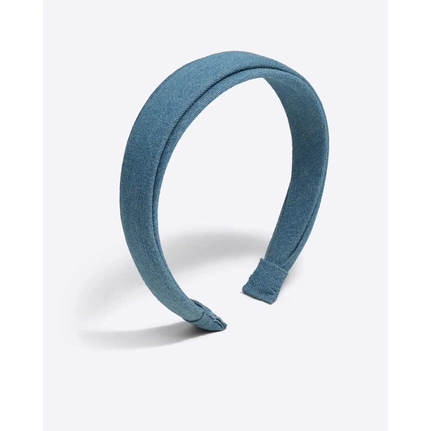 Pleated Headband in Denim