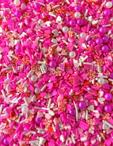 Heart Clay Slices, Valentine Clay Slices, Non-Edible Heart Sprinkle Mix, Polymer Clay, Fake Sprinkles, Nail Art Supplies, Shaker Mix