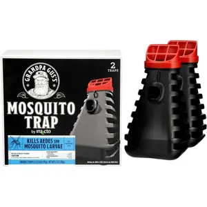 Mosquito Trap and Outdoor Bug Killer - Water-Activated Larvae Control for Backyard, Patio, and Garden - Up to 35 Days & 1,500 Sq Ft of Protection Per Trap, 2 Pack