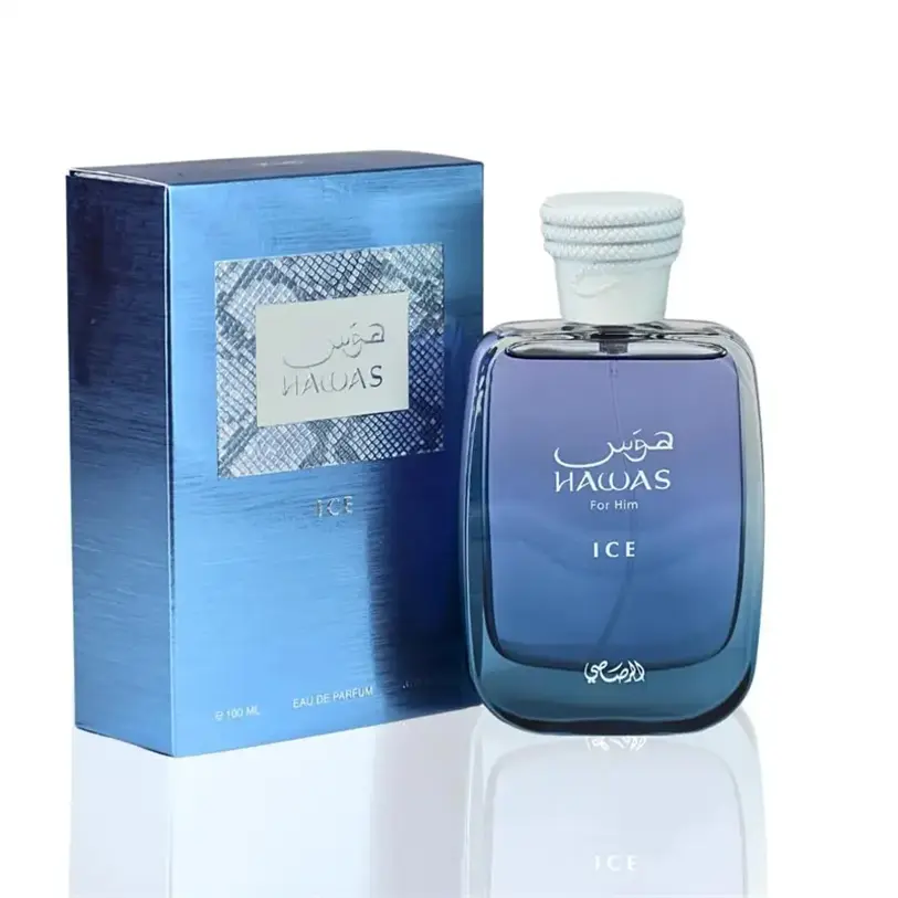RASASI Hawas Ice Eau de Parfum For Him, 100ml(3.38 Oz), Premium Arabian Fragrance