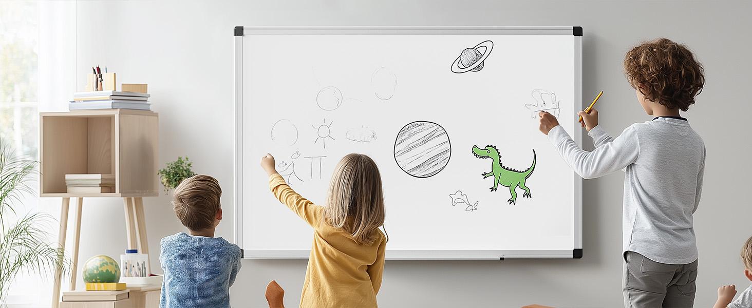 Magnetic Dry Erase Board, 36 X 24 Inches White for Home Office School,1 Dry Eraser & 2 Dry Erase Markers & 4 Push Pin Magnets Magnetic Dry Erase Board, 36 X 24 Inches White for Home Office School,1 Dry Eraser & 2 Dry Erase Markers & 4 Push Pin Magnets
