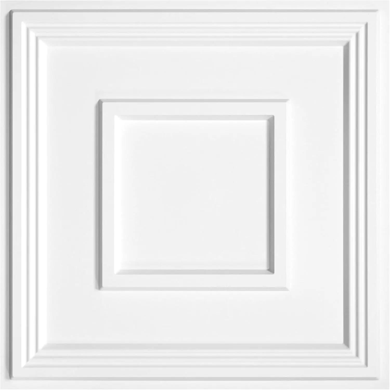 PVC Ceiling Tiles, 2'x2' Glue Up Ceiling Panel White to  Breakage Cover 48 Sq. Ft, Pack of 12 Tiles