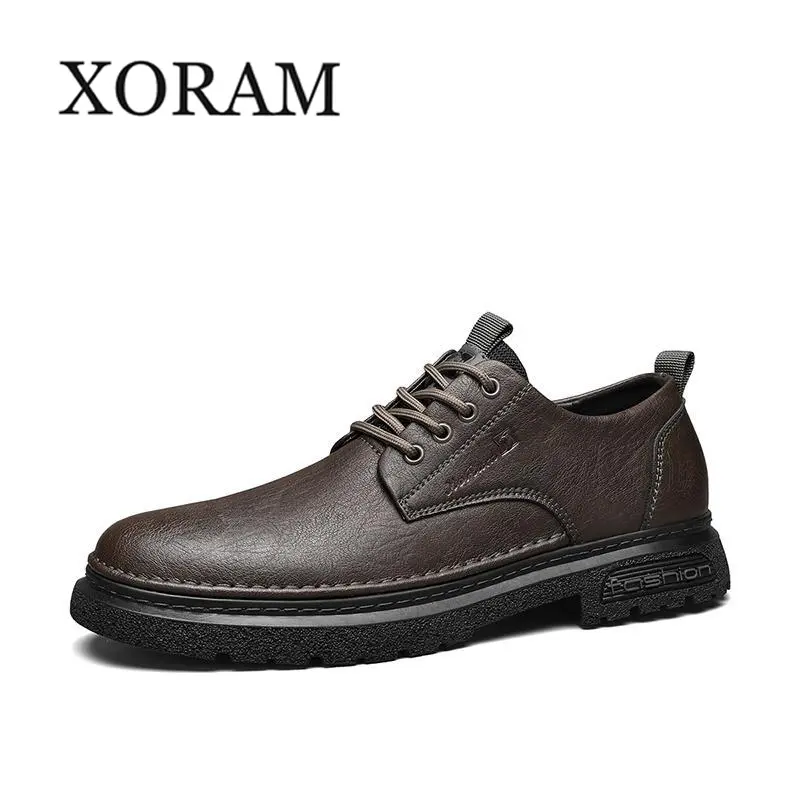 Men's Office Shoes, Breathable Leather Casual Oxfords with an Ultra-Soft Sole, Moisture-Resistant Closed Toe Business Footwear, Full Grain Leather Formal Shoes, Laces Formal Shoes