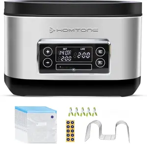 Homtone Sous Vide Cooker, 8 Quart Temperature Control Sous Vide with Timer, Stainless Steel Sous Vide for Steak/Seafood/Vegetables, Suveed Cooking Machine Precision Steak Cooker with Vacuum Bags