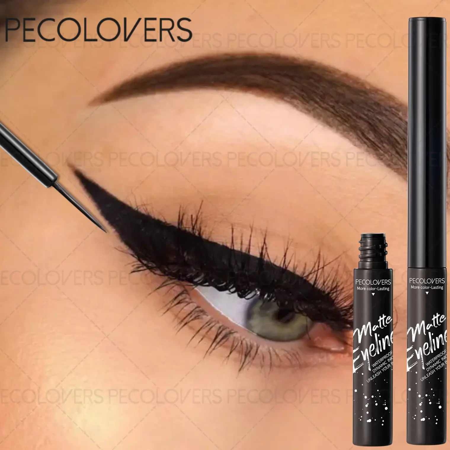 1Pc Matte Eyeliner Liquid - Waterproof Smudge-Proof, Long-Lasting For Daily Eye Makeup, Black And Brown, Eye Cosmetic, Eyeliner For Waterline