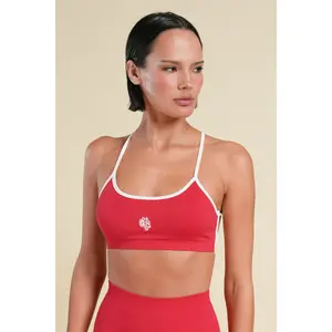 Wolf "Layla" Soft Seamless Bra in Cherry/White