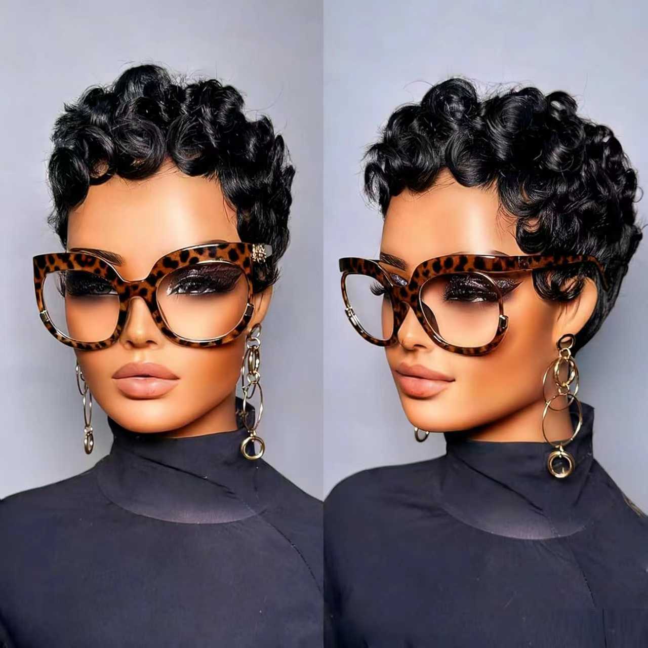 ShowReal 025 Chioma Wig Short Pixie Cut Wig Pin Curls Black Mommy Wig Curly Bomb #99J #1B/30 #4 #1B/4/27 #4/30/4 Colorful Brizalian Virgin Human Hair Style Wigs For Black Women ShowReal 025 Chioma Wig Short Pixie Cut Wig Pin Curls Black Mommy Wig Curly Bomb #99J #1B/30 #4 #1B/4/27 #4/30/4 Colorful Brizalian Virgin Human Hair Style Wigs For Black Women
