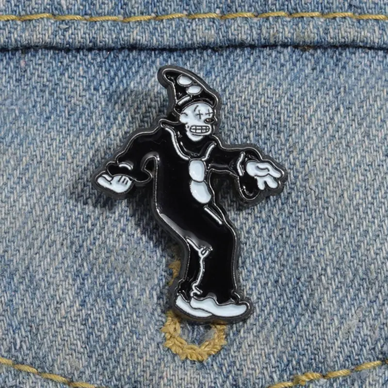 1 Piece Funny Pin Badge, Alloy Brooch Pin, Clown Pose Design Brooch for Daily Used, Punk Jewelry for Party, Exquisite Clothes Accessories for Gifts, Halloween