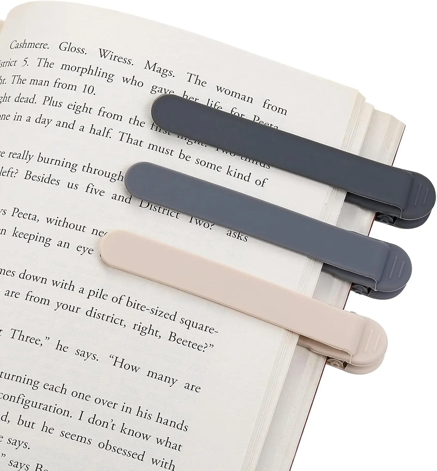 3Pcs Automatic Bookmark, Silicone Smart Book Marks for Reading Women, Men, Kids,Cute Unique Book Markers Bookmark Clip Reading Accessories Gifts for Book Lovers