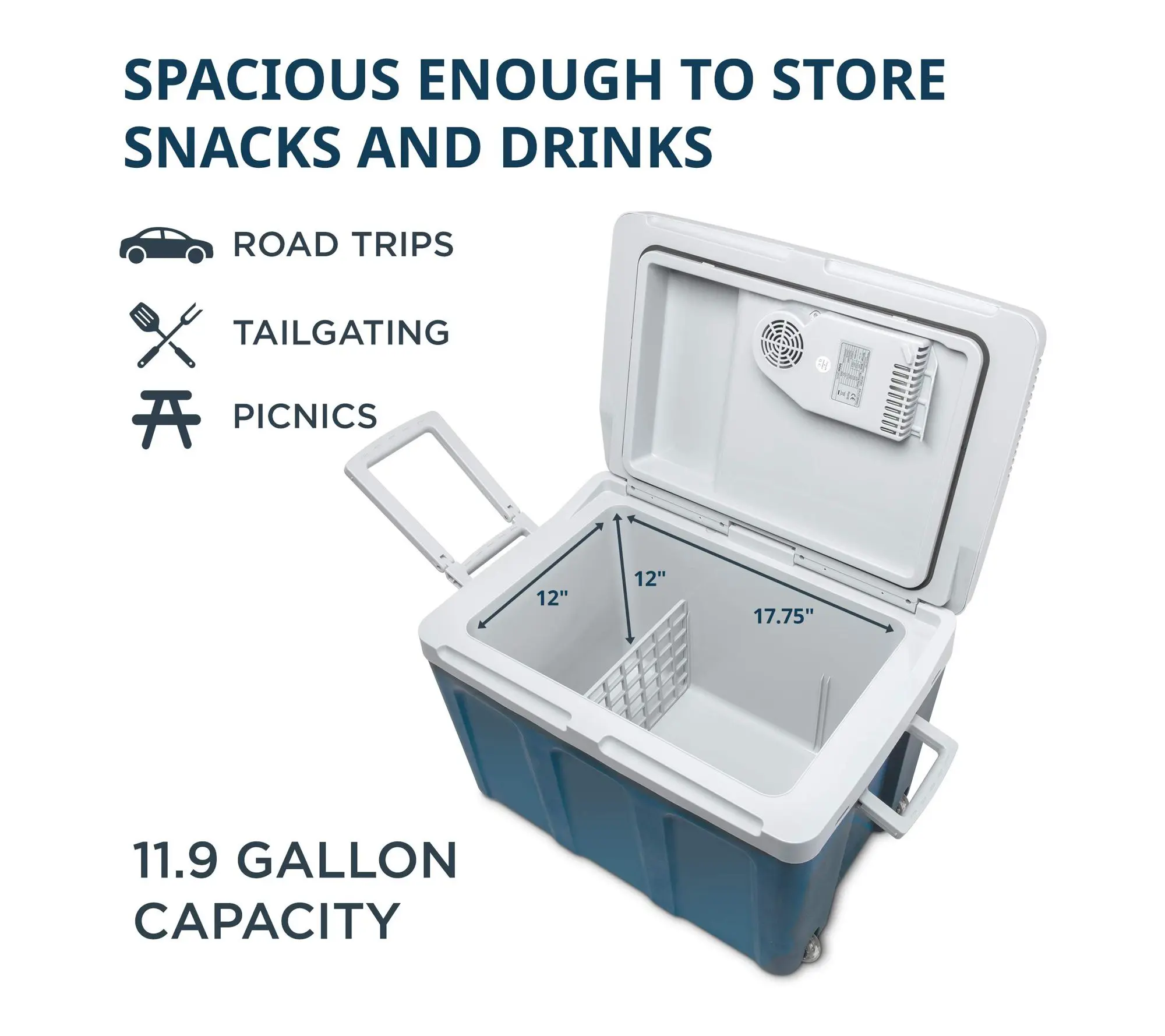 Ivation Electric Cooler Bag, 15 L Portable Thermoelectric