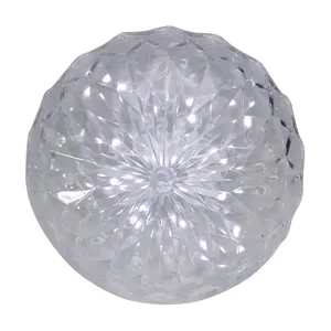 Northlight 6" Clear LED Hanging Christmas Crystal Sphere
