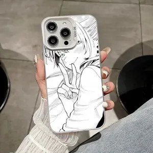 anime Shikimori Phone Case For iPhone 11 12 13 14 15 16 17 Pro Max Air Plus Mini Light Luxury High-end Colorful Silver Cases