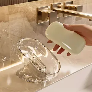 Fashionable Lightweight Soap Dish - Durable Plastic, Oval Shape Suitable for Bedroom Decoration and Bathroom and Bathtub Accessories, Easy to Clean, Shower Bathroom Kitchen Sink Bathtub, Soap Dish Holder