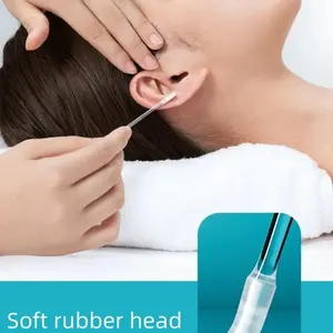 Soft Silicone Adhesive Ear Spoon Set, Sticky Ear Cleaning Stick, Suitable for Men Women Children, Safe and Non-Irritating, Family Use, Ear Wax Removal Tool