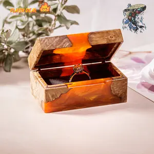 Handmade Wedding Ceremony Ring Box – Personalized Engagement & Proposal Ring Holder, Custom Engraved Keepsake, Elegant Gift for Couples