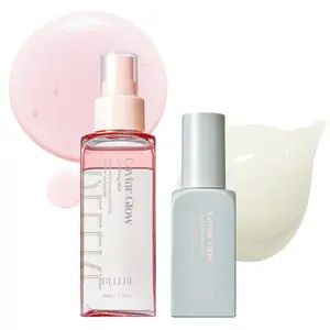 Delere Fill the Glow Duo | Soothing and Smoothing Caviar Collagen Mist & Serum for Radiant Glowing Skin
