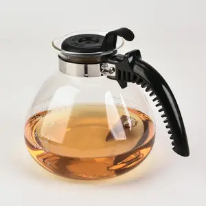 Glass Stove Top Whistling Tea Kettle 12 Cup/48oz Capacity - BPA-Free, for Gas, Electric, and Glass Ranges