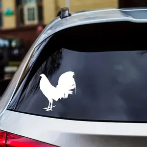 1PC Minimalist Personalized Logo Sticker, Sticker For Cars, Truck car decal, Stick on carry bags or zodiac cultural items, this rooster decor has a plain casual vibe, can be used as a decoration