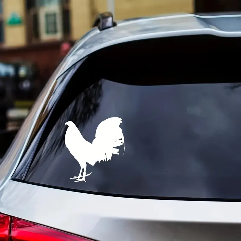 1PC Minimalist Personalized Logo Sticker, Sticker For Cars, Truck car decal, Truck Decals, Stick on carry bags or zodiac cultural items, this rooster decor has a plain casual vibe, can be used as a decoration