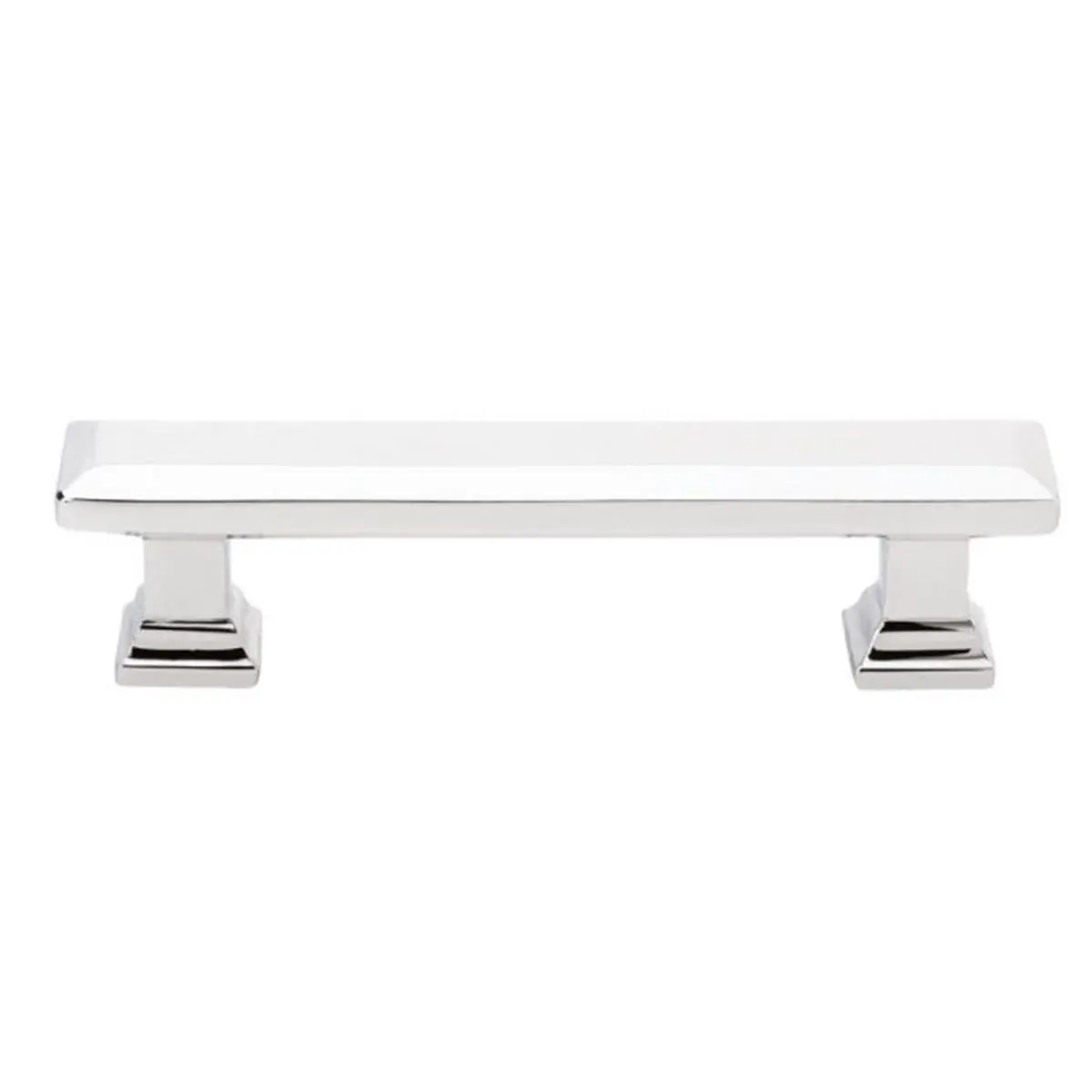 212 MAIN Emtek 4 in. Geometric Rectangular Cabinet Pull, Bright Chrome Finish, Modern Door Hardware