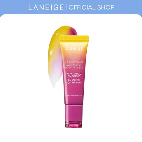 LANEIGE Lip Glowy Balm Acai Mango, Hydrating and Glossy Tinted Lip Care with Shea Butter, Korean Skincare