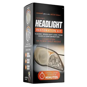 Ceramic Headlight Restoration Kit - Car Headlights Cleaner & Restorer For Cloudy  Yellowed With Uv Protection Durable Clarity Shine No Power Tools Needed