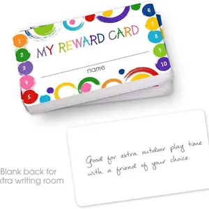 50 Sheets Per Pack Punch Cards for Classroom Use, Student Behavior Reward Punch Cards, Motivational Punch Cards for Teachers, Custom Message Card, Positive Message Card