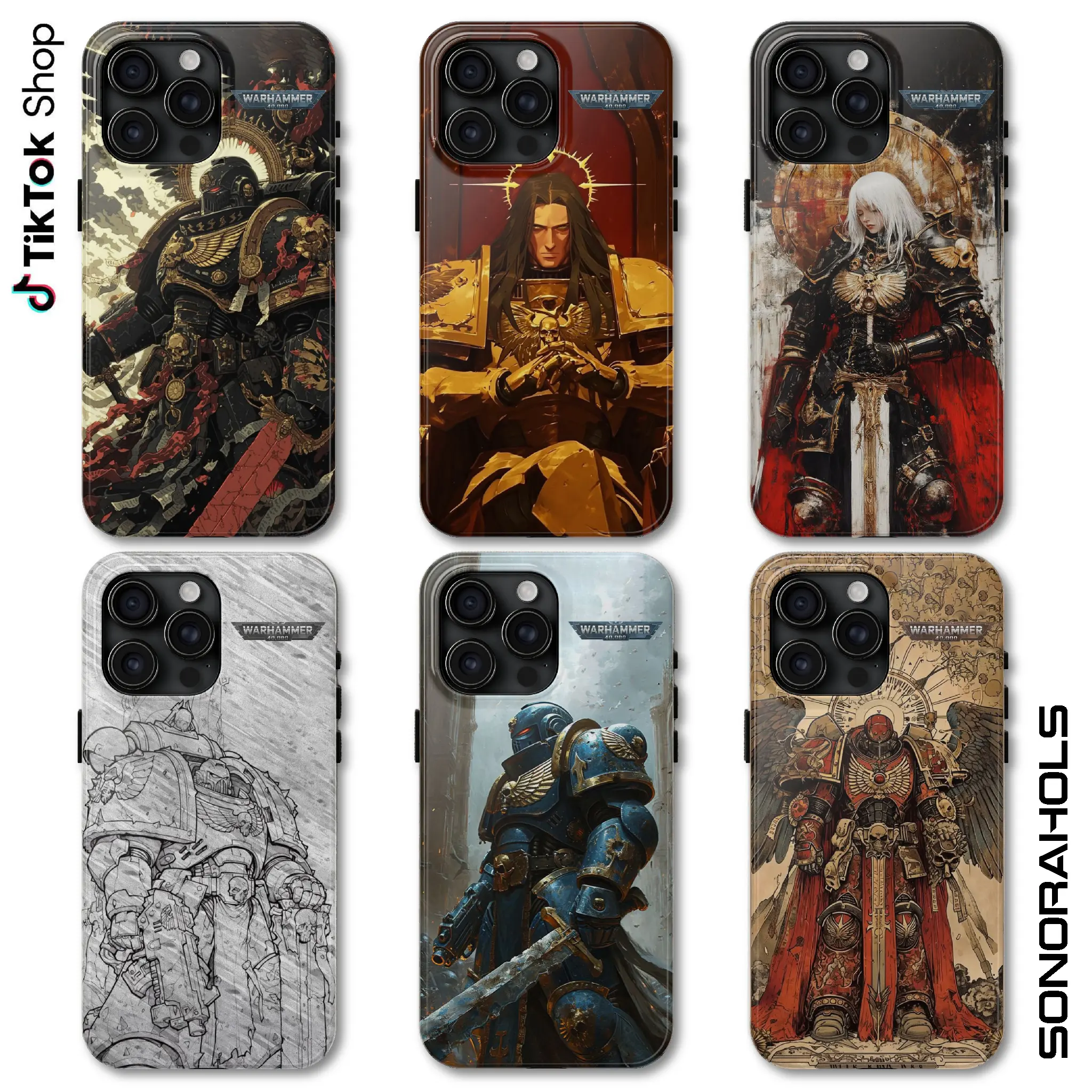 40K Warhammer 40000 Phone Case, Warhammer Space Marine loyalist legions Phone Cover, Space Marine Corps Military 17 Air Pro Max
