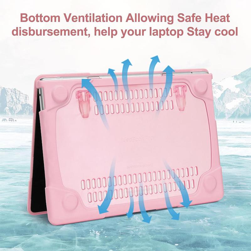 MOSISO Compatible with MacBook Air 13 inch Case 2025-2022 M4 A3240 M3 A3113 M2 A2681, Heavy Duty Hard Shell with Fold Kickstand&Keyboard Cover&Screen Film for MacBook Air 13.6 inch Case