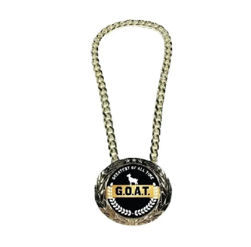 G.O.A.T. Medallion with Chain - Sports - Rappers - Costume Accessory - One Size (Copy)