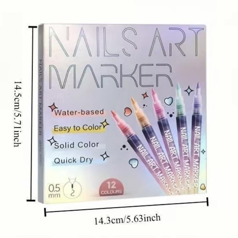 【TikTok Black Friday Exclusive】Cutics 12-Color Nail Art Pen Set - Quick-Dry Acrylic & 3D Dot Embroidery Dual Effects, DIY Salon-Level Nail Designs in 5 Mins  | Viral Nail Art Kit for Beginners & Pros, Easy Gel-Like Finish, Perfect for Holiday Gifts