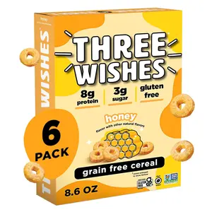 Wishes GrainFree Protein Cereal Healthy, Low Sugar GlutenFree Breakfast Cereal Low Carb, PlantBased, Vegan NonGMO , 6Pack