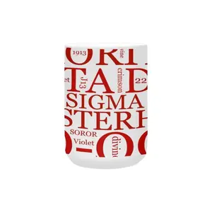 DST word cloud mug Custom Ceramic Mug (15OZ) Coffee Drinkware