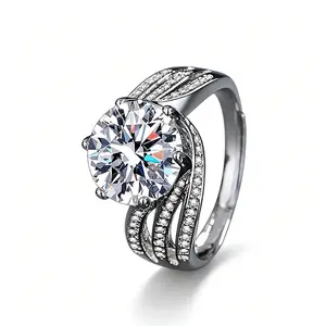 5ct Round Cut Lab  7'' Ring Zircon Engagement Anniversary Ring For His Partner