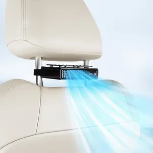 【3-days shipping】JOYTUTUS Summervibes-2026 NEW Upgraded Car Seat Fan USB Plug-in Dual Turbo High Wind Power 3-Speed Adjustment Magic Tape Easy Install Universal Fit ABS Material Black Pink outdoorfun