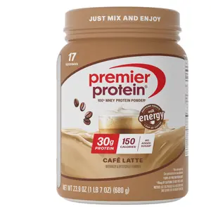 Premier Protein 100% Whey Protein Powder, Café Latte, 30g Protein, 23.9 oz, 1.5lb