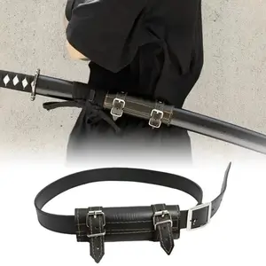 Real Size Katana Belt Holster Demon Anime Cosplay Prop Samurai Sword Sleeve Waist Japanese Katana Sabre Scabbard Holder Gift