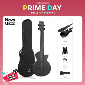 【Enya Tenor Ukulele】（NOVA U PRO） 26 Inch Carbon Fiber Cutaway Travel Ukelele for Adult with Beginner Bundle Kit Including Case, Strap, Capo and Strings, Christmas Gift, TikTokShopHolidayHaul