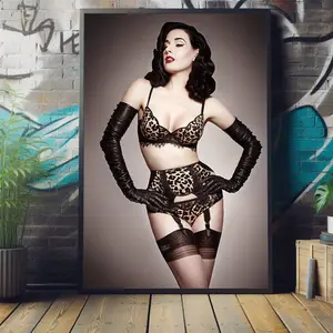 No Framed, Dita Von Teese Wall Art Print Poster Interior Poster