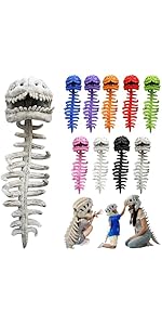 2026 New Dinosaur Skeleton Costume, 3D Spinosaurus Skull Mask & Plush Spine, for Dress-Up Play #HHW