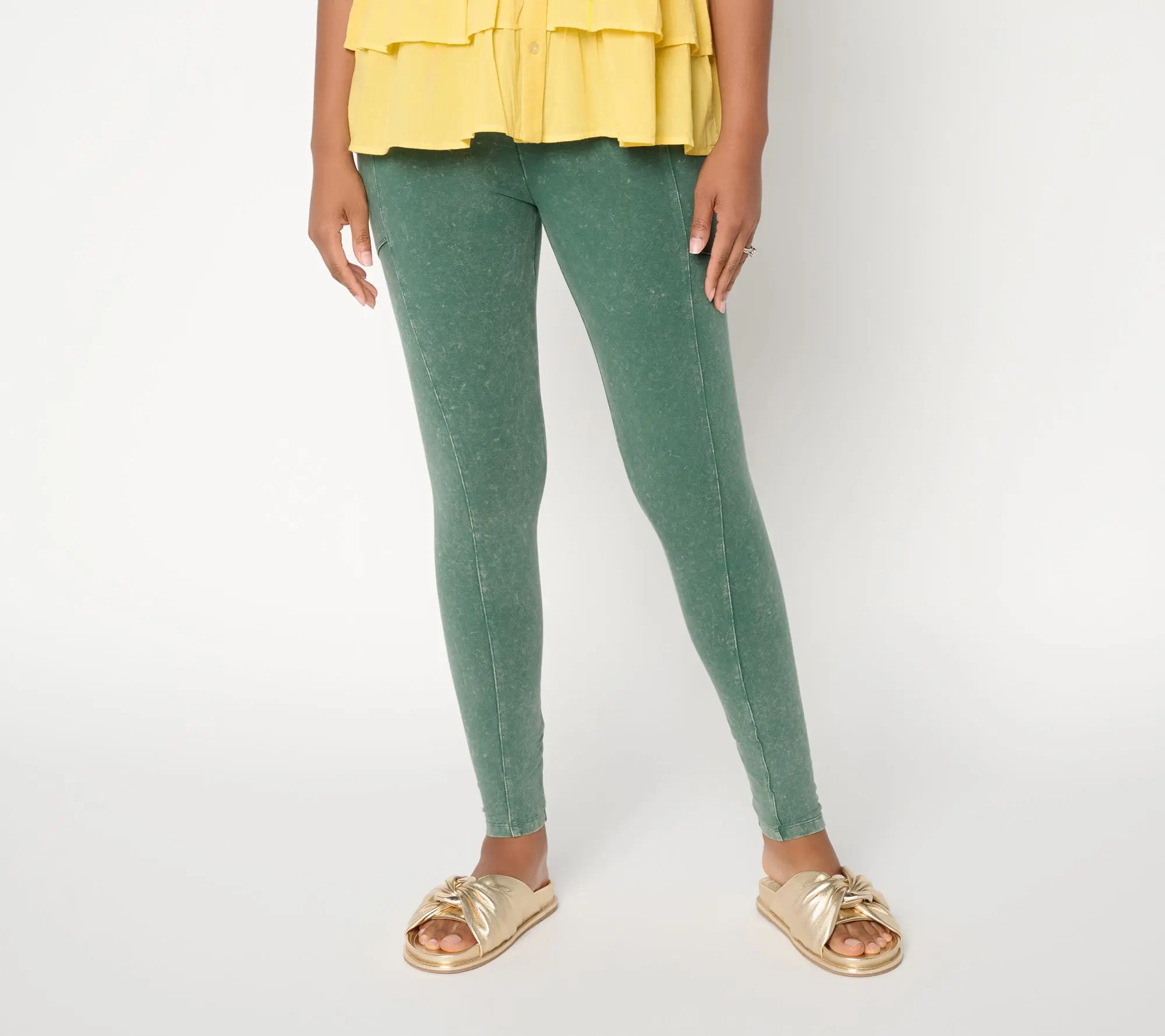 LOGO Layers by Lori Goldstein Tall Cloud Wash Leggings with Pockets