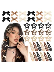 36-Piece Hair Clip Set, Butterfly Clips, Duckbill Clips, Oil Drops Bb Clips, Bang Clips, Water Drop Clips, Dopamine Clips, Hair Accessories, Fun Hair Clips