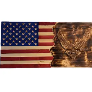 Rustic Split Level US Air Force Flag
