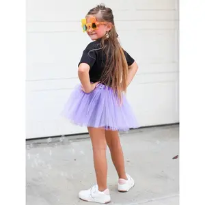 Lavender Tutu Skirt for Girls – 3-Layer Tulle Ballet, Dance, and Dress-Up Costume Skirt